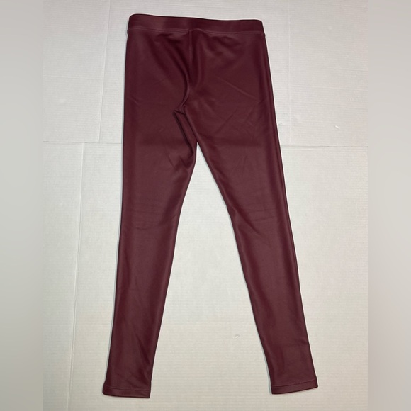 Express Women's Burgundy Faux Leather Leggings Size Small - Picture 8 of 8